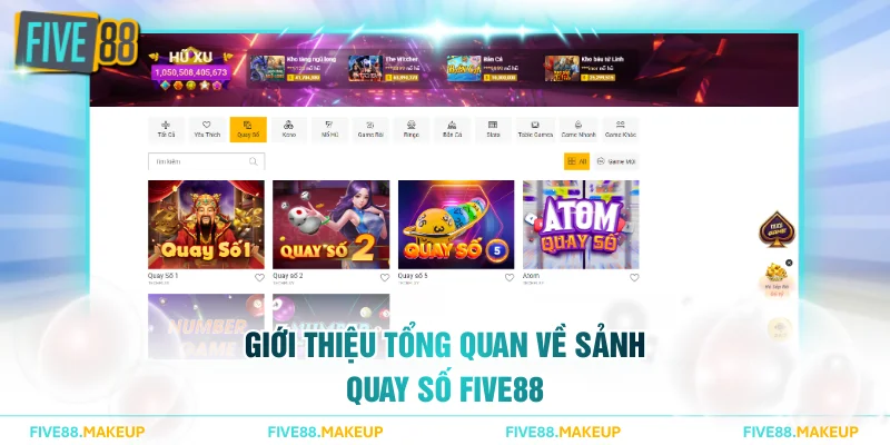 Giới thiệu tổng quan về sảnh quay số FIVE88